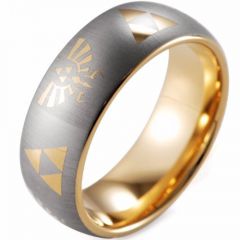 COI Tungsten Carbide Legend of Zelda Dome Court Ring - TG3564