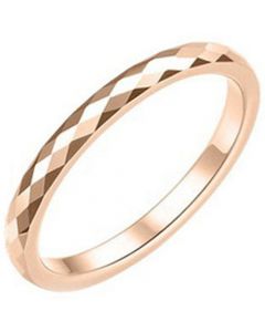 COI Rose Tungsten Carbide Faceted Ring-TG3626