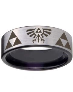 COI Tungsten Carbide Legend of Zelda Triforce Ring - TG3647CC