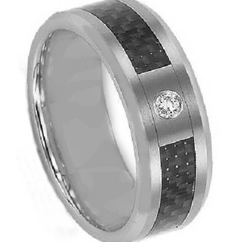 *COI Tungsten Carbide Ring With Carbon Fiber & Zirconia-TG3463