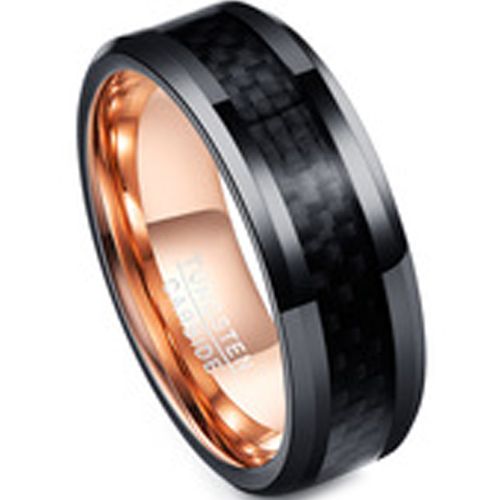 COI Tungsten Carbide Black Rose Ring With Carbon Fiber-TG4221A