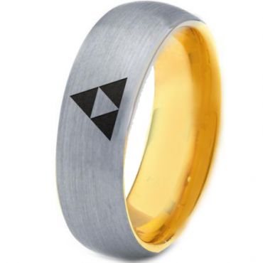 COI Gold Tone Tungsten Carbide Legend of Zelda Ring-TG1231
