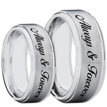 COI Tungsten Carbide Always & Forever Ring-TG2266CC