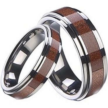 COI Tungsten Carbide Ring With Ceramic - TG2150(Size:US7.5)