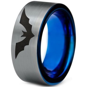 COI Tungsten Carbide Bat Pipe Cut Flat Ring - TG4698CC